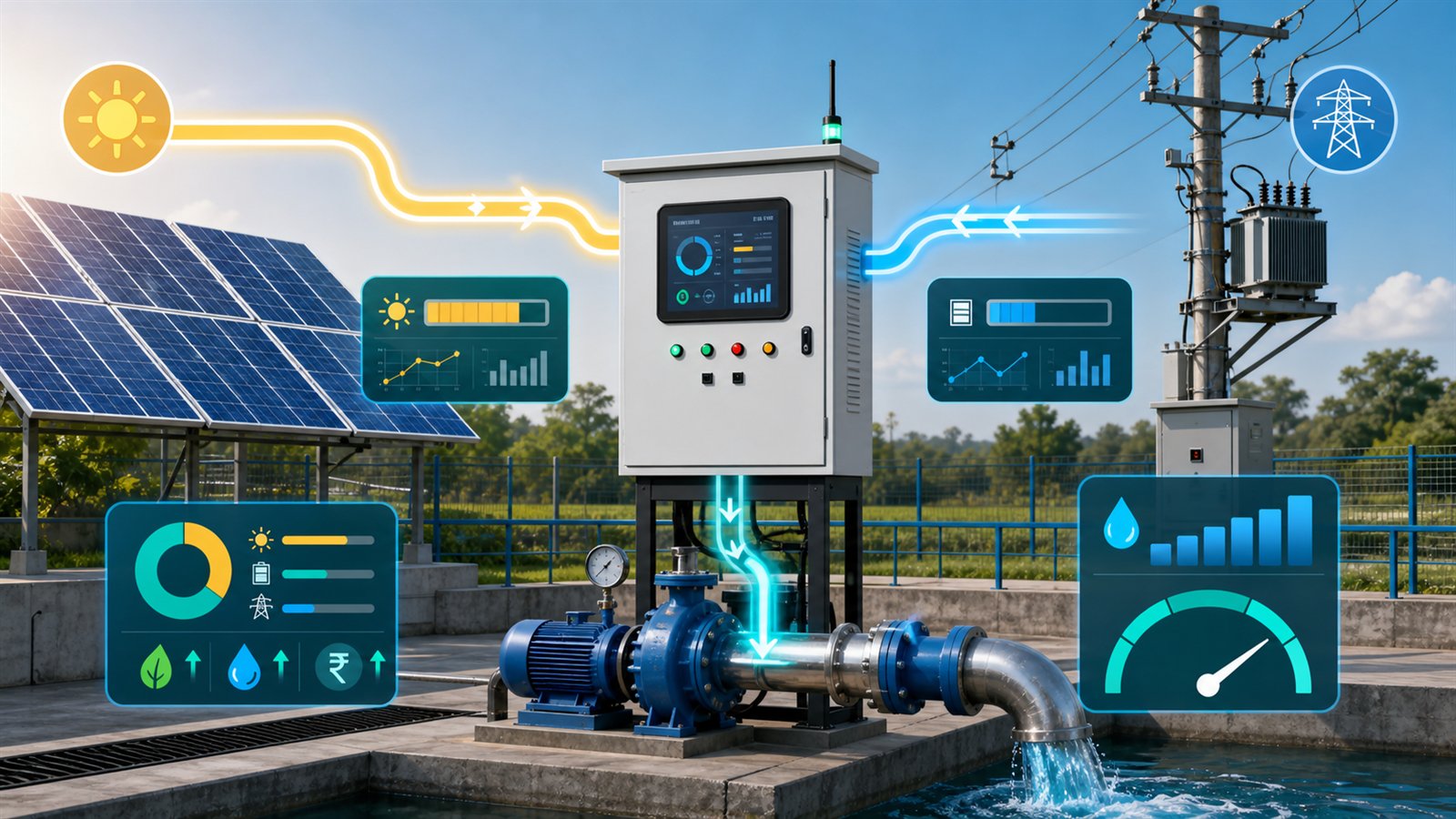 Hybrid Solar Pump Automation
